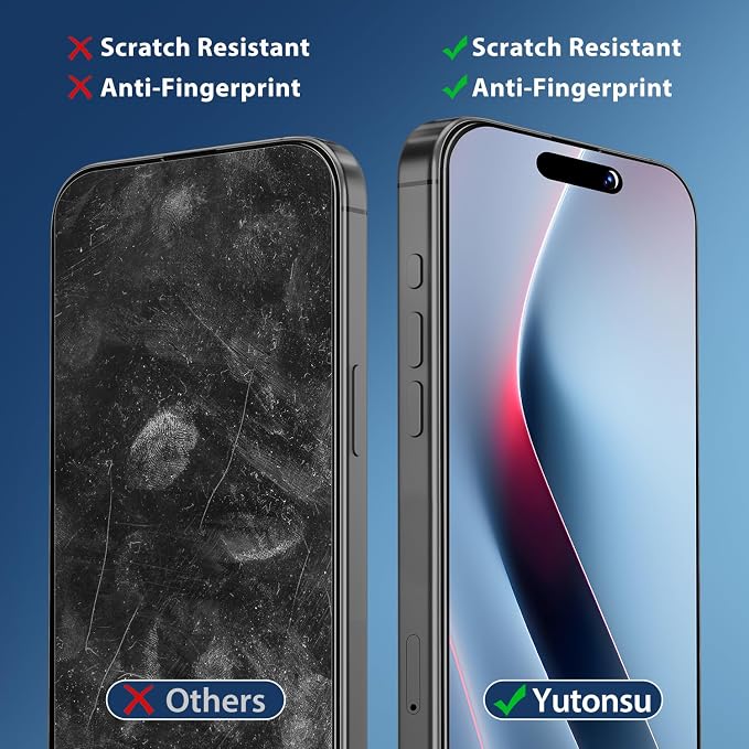 2 Pack Tempered Glass Screen Protector for iPhone 15 Pro Max | with 2 Pack Camera Lens Protector, Anti Scratch, Bubble Free, Case Friendly - Image 4