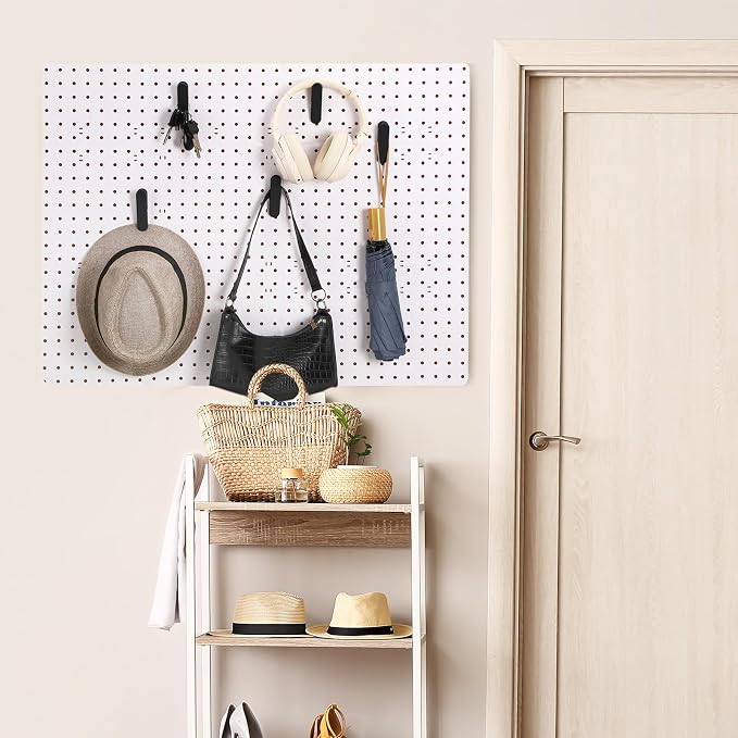 CroBlissful Pegboard Clips Peg Board Metal Accessories Hook, Black, 20 Pcs - Image 6