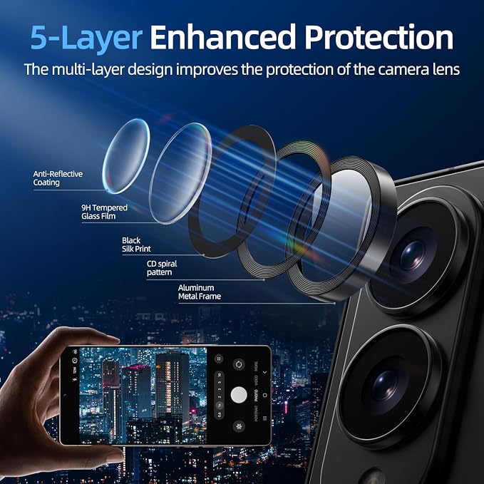 X-it for Z Fold 8 Camera Lens Protector, Military-Grade 9H+ Tempered Glass | 9H+ Military-grade glass, AR optical anti-glare, anti-scratch. Strong adhesion, easy bubble-free install. - Image 4