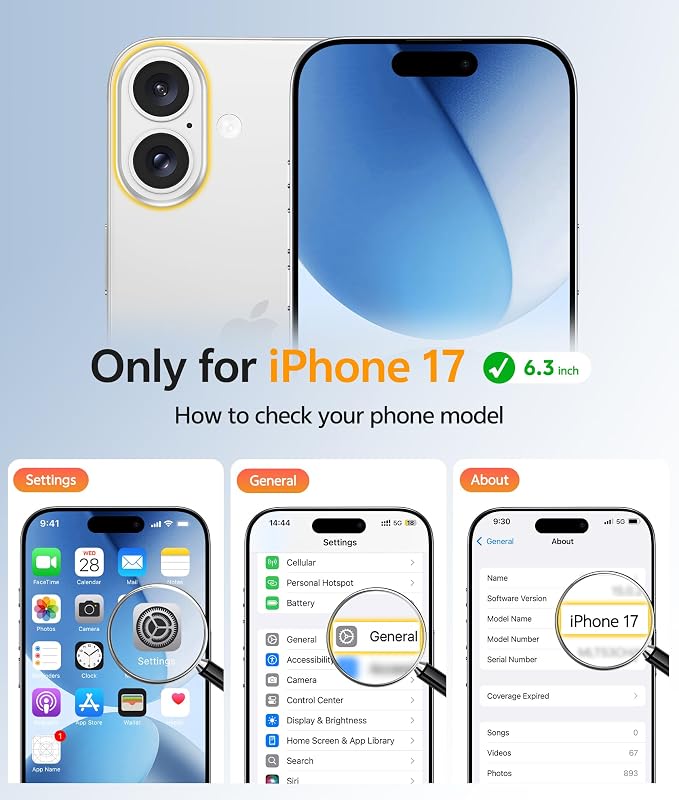 FNTCASE for iPhone 17 Case, Compatible with Magsafe, Glass Screen Protector | Full Camera Protection, Translucent Matte, 14FT Military Grade Drop Proof, Shockproof Protective Phone Cover, Light Blue - Image 2