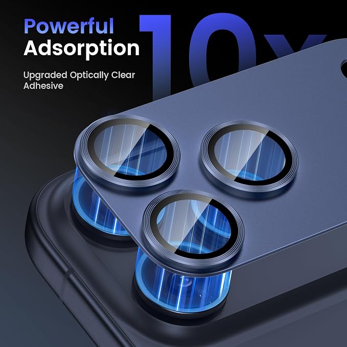 Tensea for iPhone 17 Pro Max Camera Lens Protector | Metal Aluminum Alloy Tempered Glass Cover Camera Screen Protector Accessories, Case Friendly - Image 4