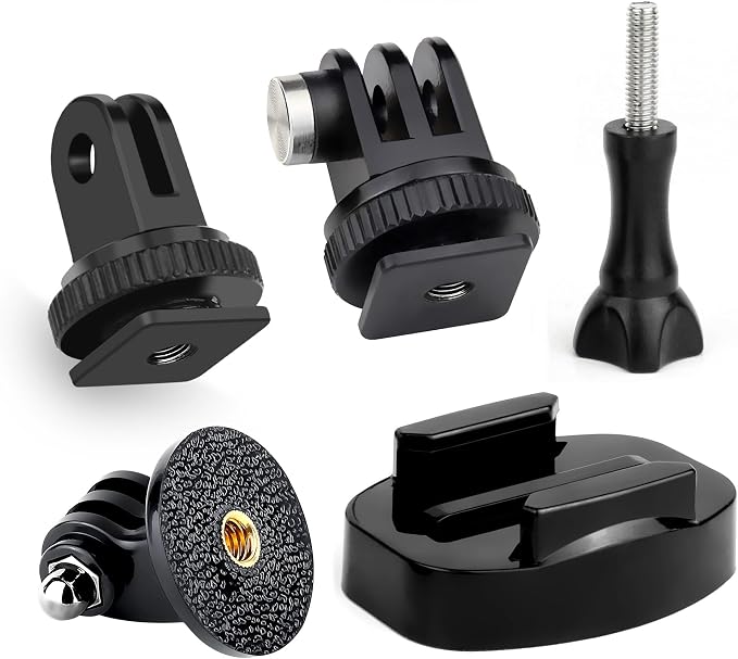 Quick Release Tripod Mount Adapter for GoPro Action Camera | Cold Shoe Mount Adapter with 1/4''-20 Screw Hole for GoPro Mission Hero 13 12 11 10 9 8 7 6 5 4 DJI Osmo Nano Action 6 5 4 by YALLSAME