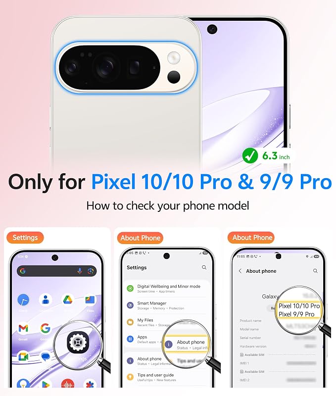 FNTCASE for Google Pixel 10 / Pixel 10 Pro Case, Compatible with Magsafe | Screen Protector, Translucent Matte, 14FT Military Grade Drop Protection, Shockproof Protective Phone Cover, Light Purple - Image 2