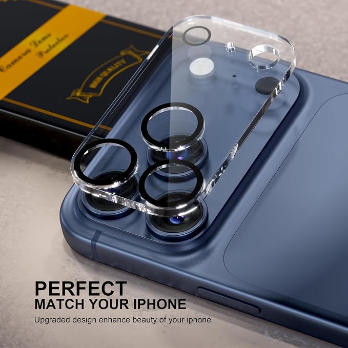 for 6 Pack iPhone 17 Pro Camera Lens Protectors, Clear | [Drop Protection] [Case Friendly] [Easy Installation] 9H Tempered Glass Camera Screen Protector Cover Accessories 6.3-inch - Image 5