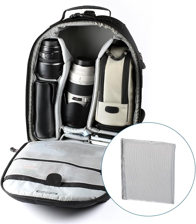 PATIKIL Camera Bag Divider, 5Pcs 4.13"x3.94"x0.39" Shockproof Camera Bag Inserts Separator Pad Protective Lens for Nikon Camera DSLR Protect Bag Organizer Universal Divider Cushion, Gray - Image 6