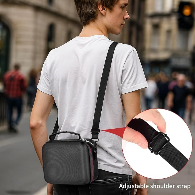 casmilee Camera Case for Sony Alpha ZV-E10 Alpha a6400/ a6700/ a6100/ a6000/ a6600/ a6500 Mirrorless Digital Camera, Hard Travel Bag with a Shoulder Strap for Lens & Accessories (Black, Medium) - Image 7