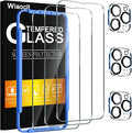 Wiaocit Tempered Glass Screen Protector for iPhone 14 Pro Max | 3+3 Pack, 9H Hardness, Camera Lens Protector, Installation Frame, Bubble Free, Case Friendly by Wiaocit
