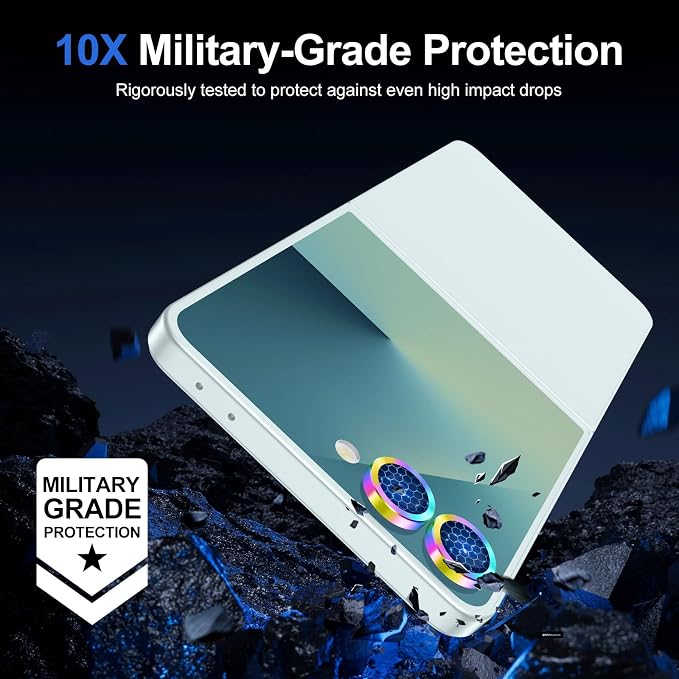 for Samsung Galaxy Z Flip 7 Camera Lens Protector, Individual Metal Ring Tempered Glass Lens Cover, [Strong Adsorption] Scratch Resistant Ultra-Thin HD Clear Lens Cover, 1 Set-Colorful - Image 5