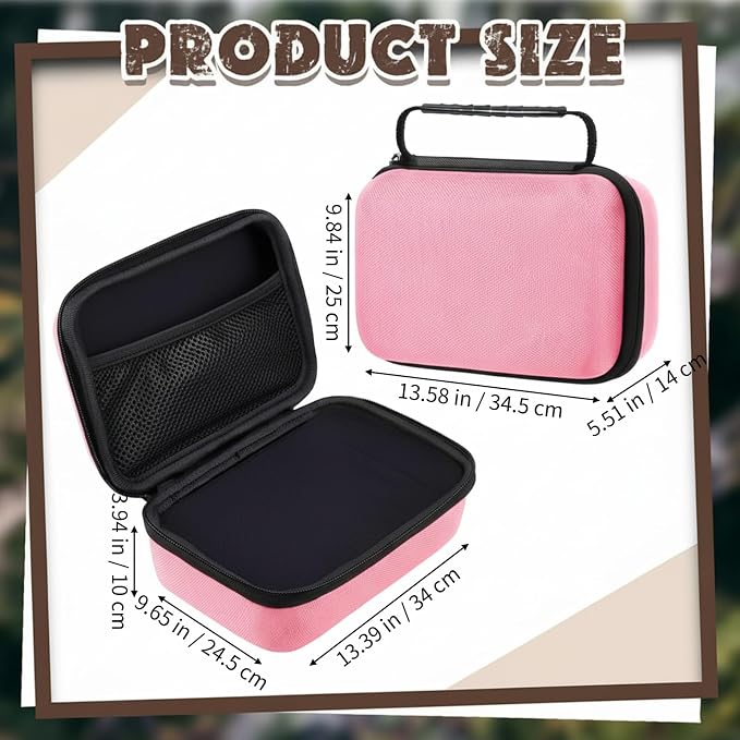 Relaxweex Hard Case with Foam, 13.5 X 9.8 X 5.5 Inch, Pink | EVA Waterproof Shockproof Case, Customizable Foam for Camera Electronics Instruments, Digital Products, with Knife - Image 2