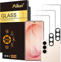 Ailun 3 Pack Screen Protector + 2 Pack Camera Lens Protector for Galaxy S26 | Tempered Glass, Fingerprint Unlock Compatible, 0.25mm Anti-Scratch, Case Friendly, Not For S26 Plus/S26 Ultra by Ailun