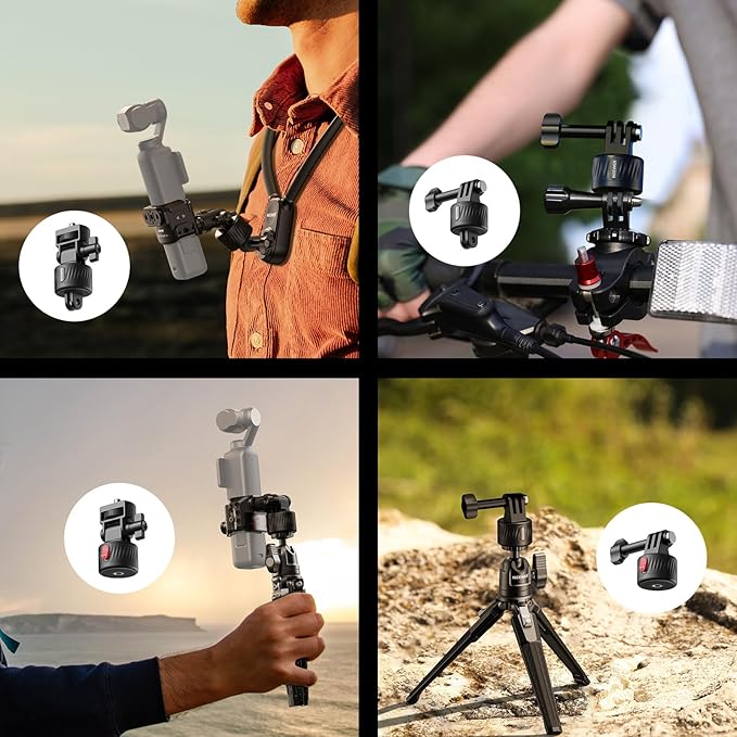 NEEWER Magnetic Action Camera Mount Kit, GP-24 | Compatible with GoPro Hero 13 12 11 Max DJI Osmo Action Insta360, ABS, Magnetic, Quick Release Mount, for POV Shots - Image 7
