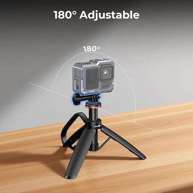 SMALLRIG Portable Action Camera Tripod, 6.5-13.6in Extendable Selfie Stick | Carabiner with Mantis Hook, Mini Table Tripod for DJI Osmo Action 6/5 pro/4, for GoPro 13/12/11, for Insta360 Ace Pro 2 -5568 - Image 5