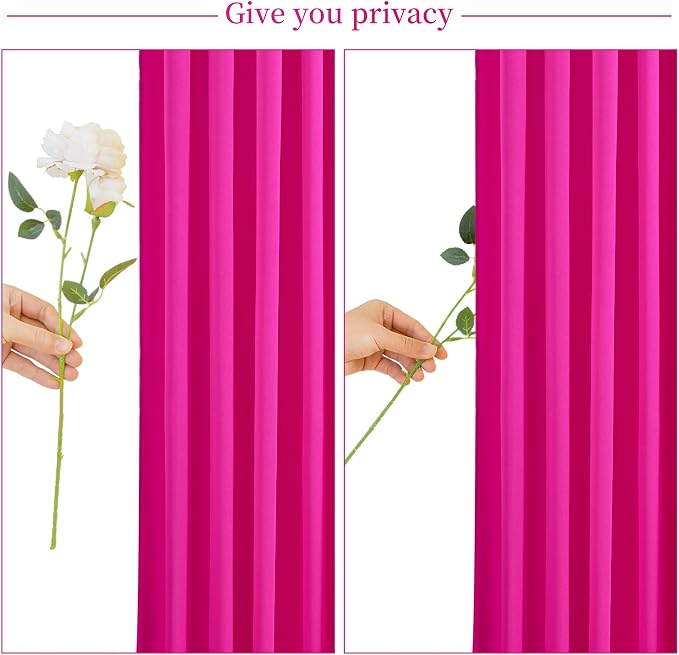 10x10 Fuchsia Backdrop Curtain for Parties Birthday Party Wrinkle Free Hot Pink Photo Curtains Backdrop Drapes Fabric Decoration for Wedding 5ft x 10ft,2 Panels - Image 7