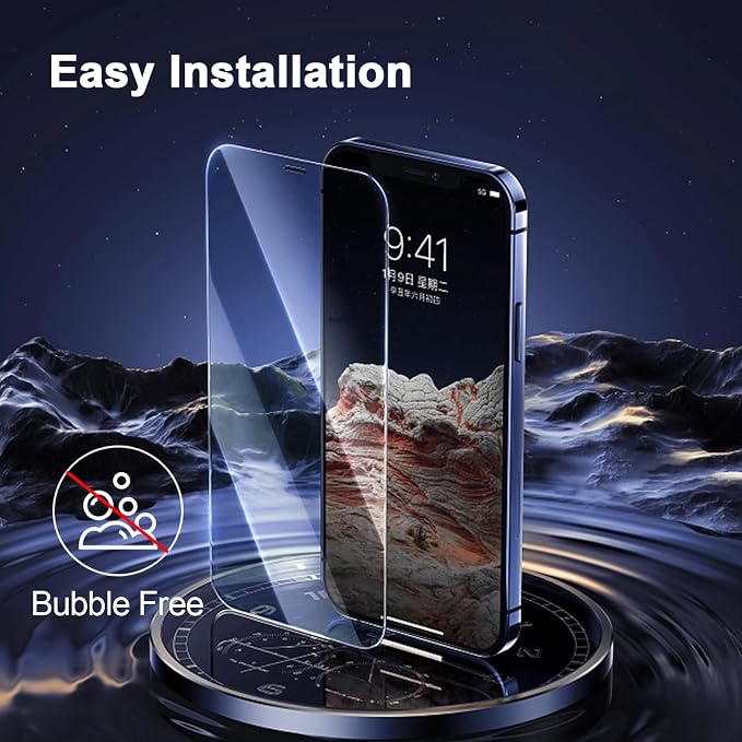 3 Pack Screen Protector for iPhone 14/13/13 Pro, 6.1 Inch | 9H Tempered Glass, HD Full Clear, Anti-Scratch, Case Friendly - Image 6