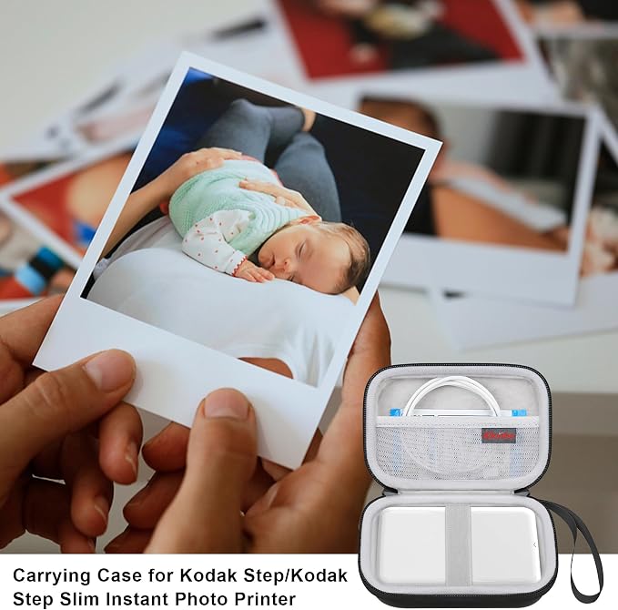 Elonbo Camera Carrying Case for KODAK Step Instant Smartphone Photo Printer | KODAK Step Portable Mini Color Wireless Mobile Printer Hard Travel Bag, Instant Color Picture Printer Storage Holder, Black - Image 7