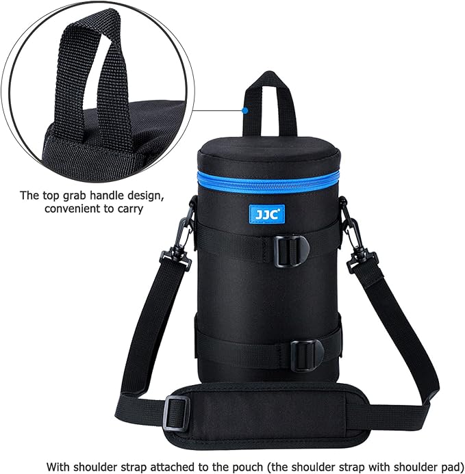 Large Camera Lens Case for Canon RF 100-500mm EF 100-400mm Below 4.3x8.8'' | Camera Lens Carrying Bag for Canon EF 70-200mm f2.8 III II RF 600mm f11, AF-S 80-200mm, 70-200mm f2.8G VR II and More Lenses - Image 8