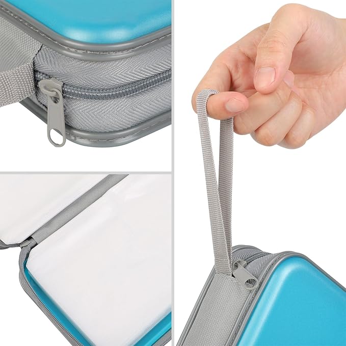 alavisxf xx CD Case, 96 Capacity Hard Plastic Organizer Wallet for Car | CD DVD Holder, Portable Hand Strap, Zipper Closure, Anti-Slip Scratch-Resistant Sleeves, Disc Storage, for Home Office Travel - Image 2