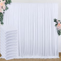 50 ft x 10 ft Wrinkle Free White Backdrop Curtain for Wedding Parties, Polyester Photo Backdrop Drapes for Baby Shower Birthday Party Backdrop Stand, Bulk Thick Background Curtains, 5x10FT 10 Panels by Outpain