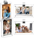 4 Pack Car Picture Holders, Clip Visor Photo Frame Acrylic Magnetic Picture Frames for Cars Sunvisor Display Personalized Memorial Family Dad Mother Couple Pet Wallet Size Photos 2.4 × 3.5 inch by PIFOOG