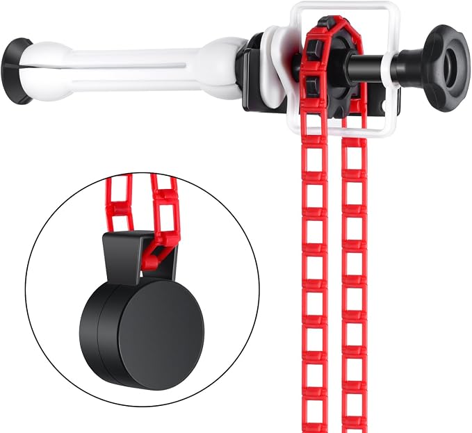 NEEWER Photography Single Roller Wall Mounting Manual Background Support System with 2 x Single Hook, 2 x Expand Bar, 1 x Chain, Load Capacity: 22lb/10kg - Image 4