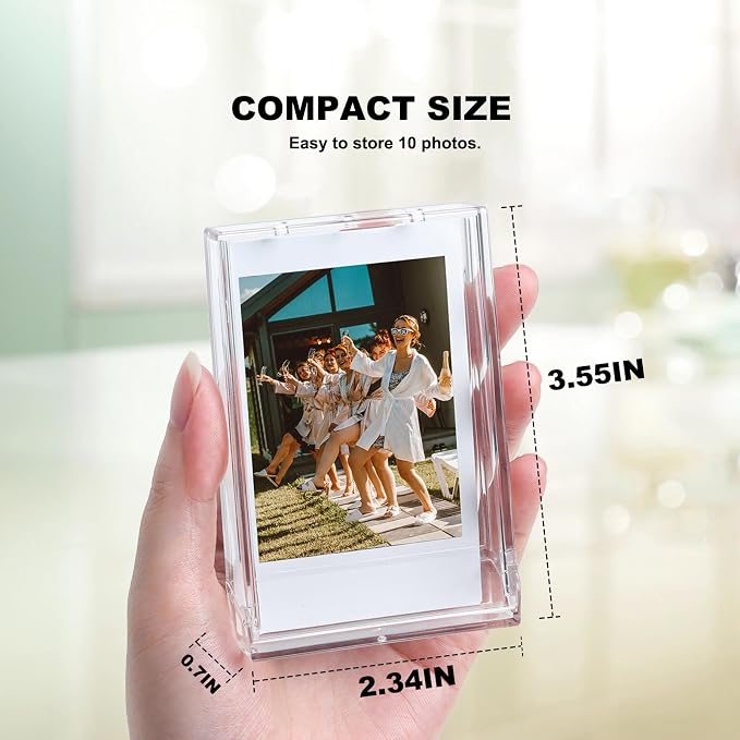 Picture Holder Storage Case for Fujifilm Instax Mini Film,3 inch Photo Pouch Instant Camera Film Accessories for Fujifilm Instax Mini EVO/40/90/12/11/9/8/7/7+/7s ect (1, Transparent) - Image 6