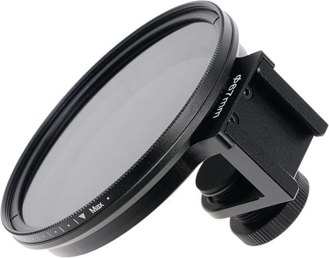 Clip-on 67mm Thread Lens Filter Adapter Kit for iPhone 16 15 14 Pro | Max 16 Plus Smartphone Cell Phone,Cold Shoe Mount for LED Light,Anti-Slip/Anti-Scratch Lock Knob (Filter adapter) - Image 4