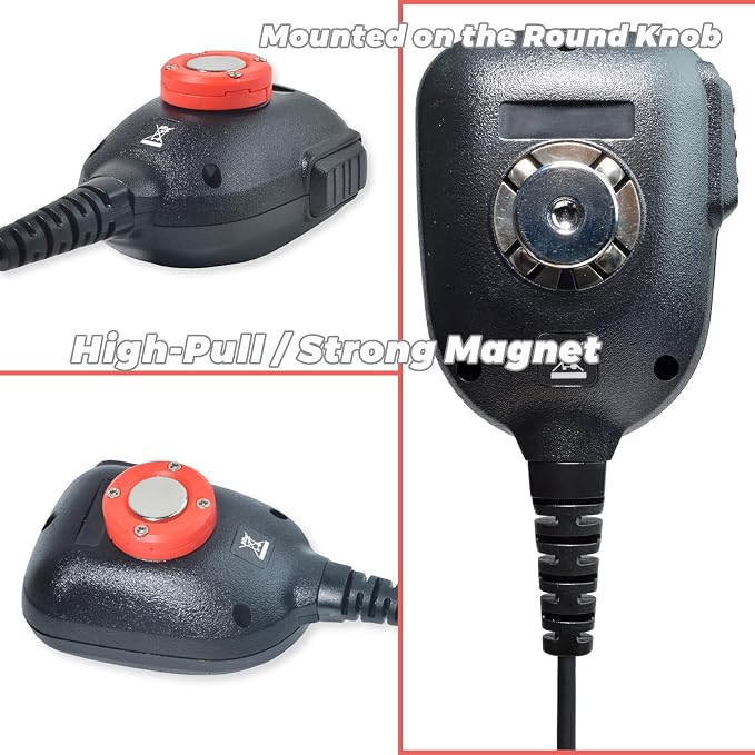 TWAYRDIO Magnetic Radio Mic Holder, Mobile Transceiver Microphone Magnet Mount, CB Mic Hanger with Adhesive Mag Base for Kenwood KMC-35 KMC-36 Motorola HMN1090D HMN3596 RMN5052A Mics - Image 3