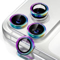 Misea Compatible for iPhone 17 Pro/iPhone 17 Pro Max Camera Lens Protector | 9H Tempered Glass Ultra HD Bling Camera Screen Protector Cover Metal Individual Ring Decoration Accessories, Colorful by Misea