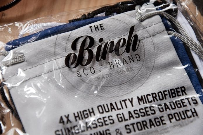 THE BIRCH & CO. BRAND 4X Microfiber Sunglasses Glasses Gadgets Cleaning & Storage Pouch - Image 3