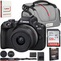 Canon EOS R50 Mirrorless Camera with RF-S 18-45mm F4.5-6.3 is STM Lens (5811C012) Bundle with Sandisk 128GB Memory Card + Deco Essentials Camera Bag + Photography Pro Ebook by Unknown
