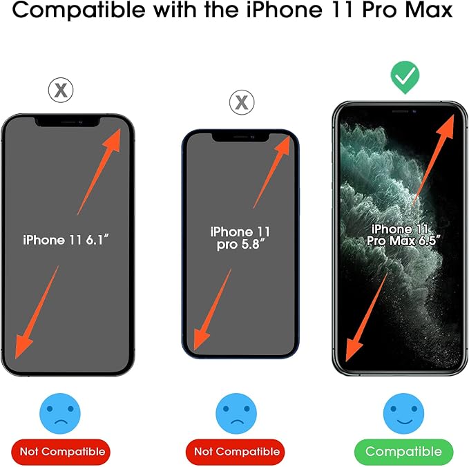 amFiIm OneTouch for iPhone 11 Pro Max Screen Protector 6.5" Tempered Glass | Auto-Alignment, 30s Install, Bubble Free, 9H Hardness, Scratch & Drop Protection, HD Clear, Case Friendly, 2 Pack (11P-6.5'') - Image 2
