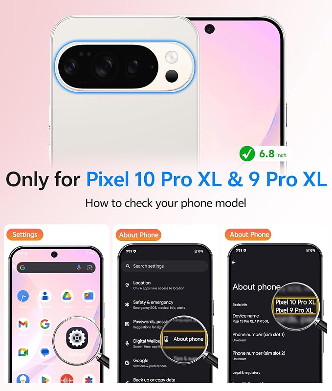 FNTCASE for Google Pixel 10 Pro XL / 9 Pro XL Case, Compatible with Magsafe | Screen Protector, Translucent Matte, 14FT Military Grade Drop Protection, Shockproof Protective Phone Cover, Light Pink - Image 2