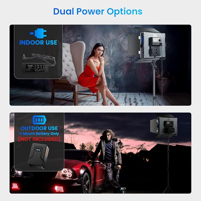 P80 LED Video Lighting Kit with APP Control,10 Applicable Scenes RGB LED Video Light Panel,60W 2500K-10000K CRI 97+ Photography Lighting for Studio/Gaming/Streaming/YouTube/Film/Video Recording - Image 5