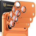UniqueMe for 3 Pack iPhone 17 Pro Max Camera Lens Protector - All Orange | Drop Protection, Case Friendly, Acrylic Material, Camera Cover Screen, Update New Version by UniqueMe