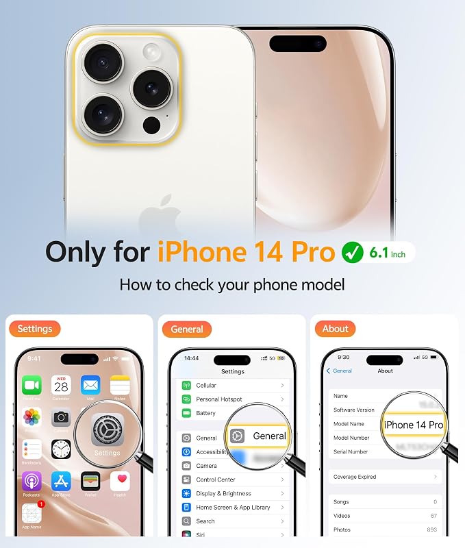 FNTCASE for iPhone 14 Pro Case, Compatible with Magsafe, Screen Protector | Full Camera Protection, Translucent Matte, 14FT Military Grade Drop Proof, Shockproof Protective Phone Cover, Desert Gold - Image 2