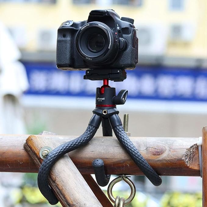ULANZI Camera Tripod, Mini Flexible Stand w Hidden Phone Holder w Cold Shoe Mount, 1/4'' Screw f Magic Arm, Universal f iPhone 17 16 15 14 Pro Max XS Max Canon Nikon Sony DJ Pocket 4/3 Cameras - Image 8