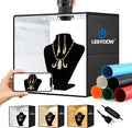 Lightdow 16"x16"x12" Photo Studio Light Box Photography with 120 LEDs (CRI>95), 6 Backdrops - Portable/Dimmable/Versatile Folding Shooting Tents for Toys/Jewelry/Watches/Cosmetics Photography by Lightdow
