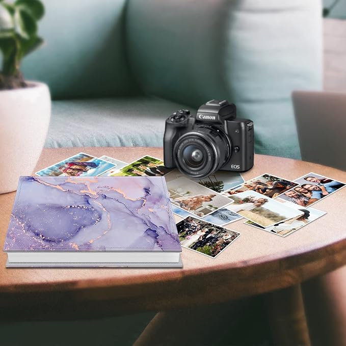 Fintie Photo Album 4x6 Photos - 300 Pockets Large Capacity Albums Book | Vegan Leather Cover, 4X6 Picture Keepsakes, Family/Wedding/Travel Memory Book, Baby/Kids/Boys/Girls Gift, Lilac Marble - Image 5