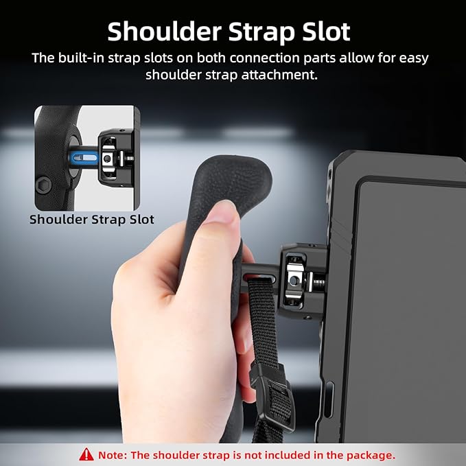 Nitze Side Handle Kit with 1/4" Screw and Retractable Locating Pins- PA32D | 360° Adjustable, Left and Right Side Handles, For Smartphone / iPad / Monitor / Camera Cages - Image 5