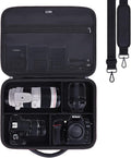 Large Camera Case Bag for Canon/Sony/Nikon Camera and Multiple Lens Black | Hard Travel Carrying Case Bag for Canon/Sony/Nikon DSLR SLR Mirrorless Camera and Multiple Lens with 5 Dividers by LTGEM