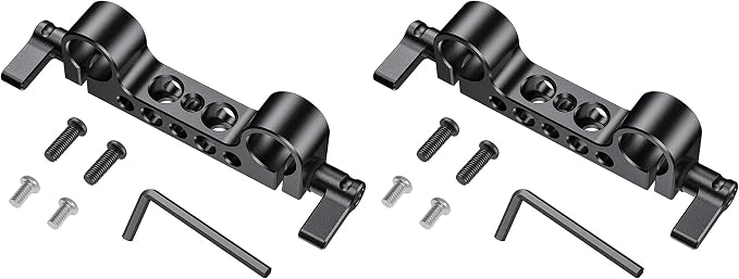 SmallRig Super Lightweight 15mm Railblock, 15mm Rod Clamp with 1/4"-20 Thread for Sony for Canon and Other DSLR Camera Rig Shoulder Support Rail System - 942 (Pack of 2) by SmallRig