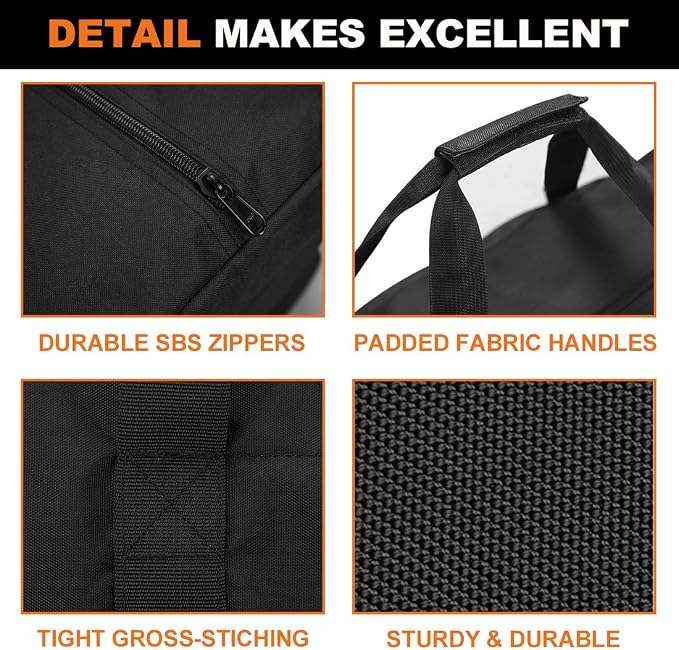 COOLBEBE 36-Inch Large Travel Duffle Bag, 100L Heavy Duty Luggage, Black | Upgrade 2-way Lockable Zippers, Sturdy & Water Resistant for Sports Equipment, Camping & Moving - Image 3