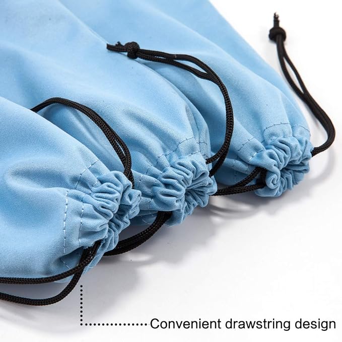 TRIUMPH VISION Glasses Case Soft Eyeglass Case Sunglass Pouch Cloth 3 Pack | Thick Microfiber Pouch Drawstring Pouch Eye Glass Bag Sunglasses Sleeve Storage, Lens Protection Cover,Cleaning Lens Screen - Image 3