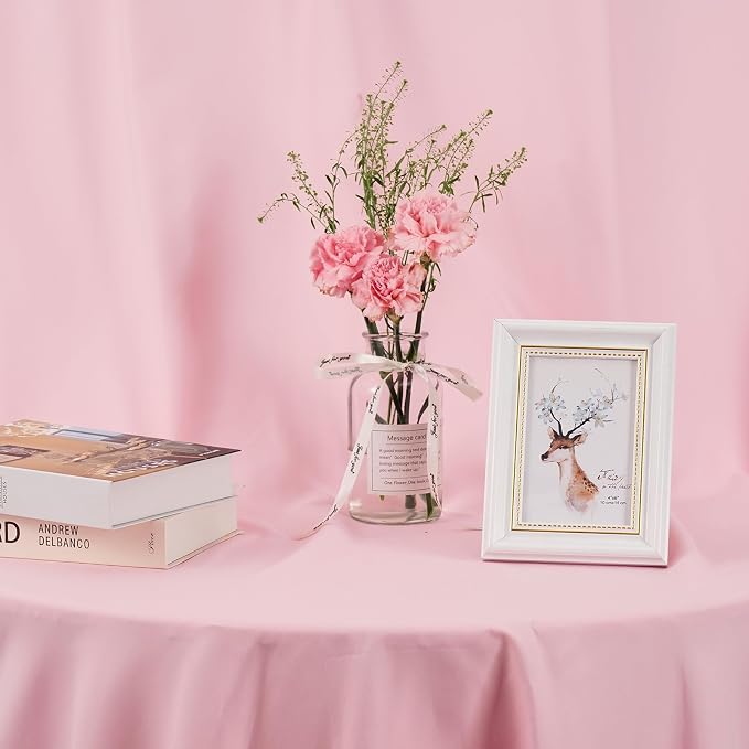 TRLYC Pink Photography Backdrops 7x10 FT Seamless Background for Studio | Pink Backdrop for Photoshoot Video Backgrounds Screen Party Wrinkle-free Polyester Non-Glare Rod Pocket Easy Setup - Image 4