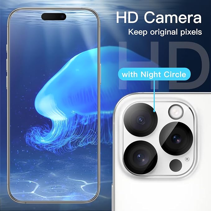 JETech Privacy Screen Protector for iPhone 16 Pro, 2+2 Pack | Anti-Spy Tempered Glass, with Camera Lens Protector, Easy Installation Tool - Image 6