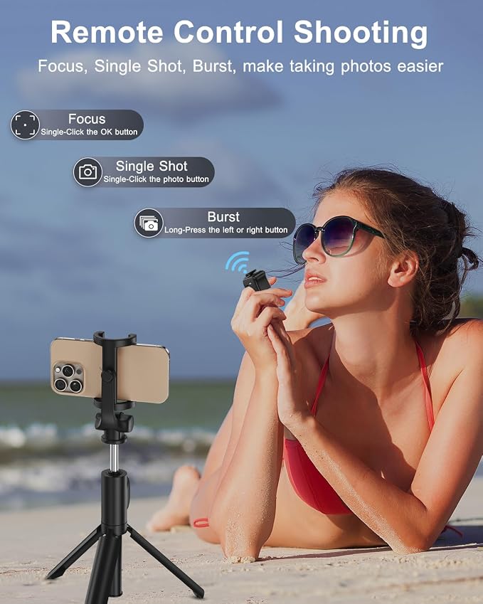 [New Upgrade, Easy to Use] TikTok Scrolling Ring Remote Control, Camera Shutter Remote, Wireless Bluetooth Scrolling Ring for iPhone, iPad, iOS, Android - Black - Image 6
