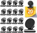 20 Pack Magnetic Clips, Fridge Magnets Refrigerator Magnets, Black Magnet Clips for Whiteboard, Clip Magnets for Photo Displays, Home, Office, Classroom by WUDIME