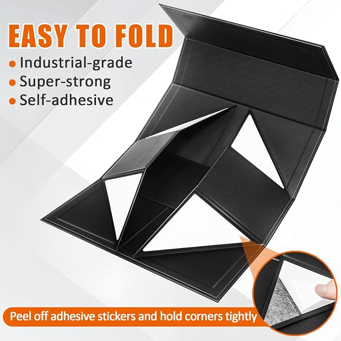 Semi Rigid Card Holder, Magnetic and Semi Rigid Card Storage Box – 1ct, Black - Image 5