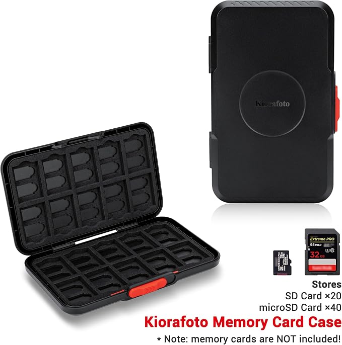Pop Up Style Memory Card Case,60 Slots Memory Card Holder Wallet for 20 SD SDHC SDXC & 40 Micro SD SDXC SDHC TF MSD Cards,Portable Slim Micro SD Card Case Storage Organizer with EVA Foam Interior - Image 2