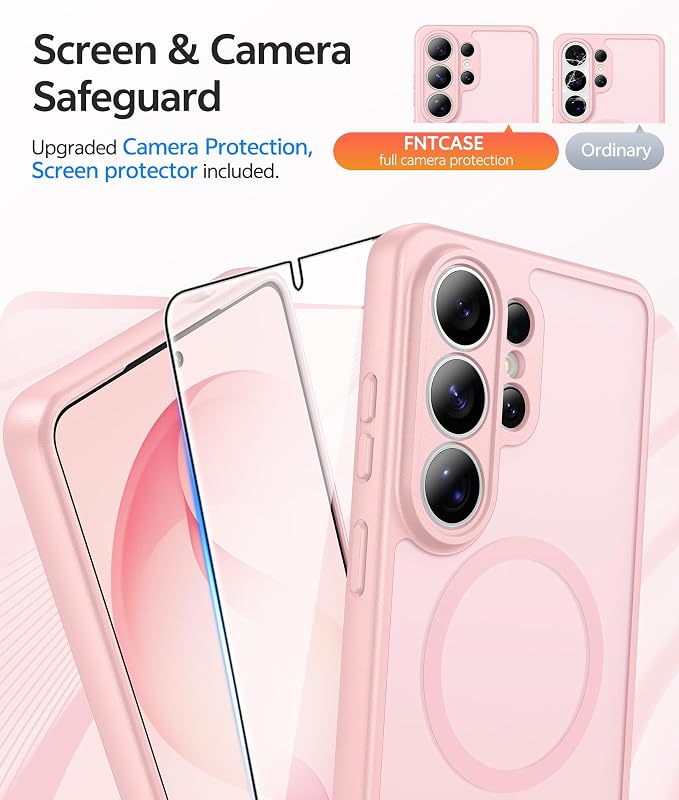 FNTCASE for Samsung Galaxy S26 Ultra Case, Compatible with Magsafe | Screen Protector, Full Camera Protection, Translucent Matte, 14FT Military Grade Drop Proof, Protective Phone Cover - Image 4
